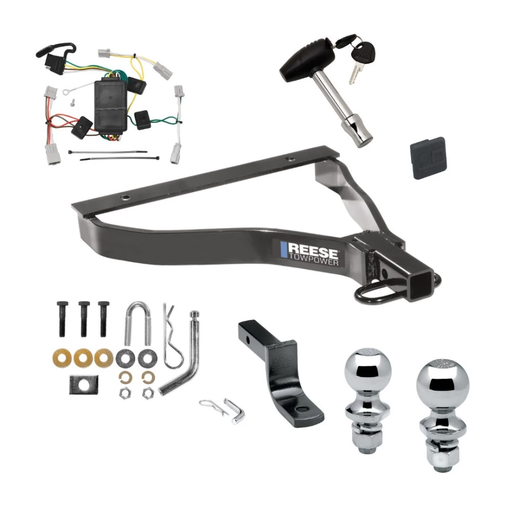 Reese Trailer Tow Hitch For 07-08 Honda Fit All Models Deluxe Package Wiring 2" and 1-7/8" Ball and Lock