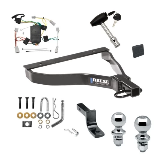 Reese Trailer Tow Hitch For 07-08 Honda Fit All Models Deluxe Package Wiring 2" and 1-7/8" Ball and Lock