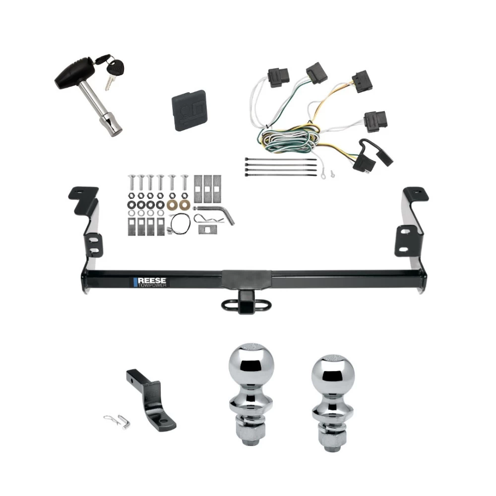 Reese Trailer Tow Hitch For 08-11 Ford Focus 2 or 4-Dr. Deluxe Package Wiring 2" and 1-7/8" Ball and Lock