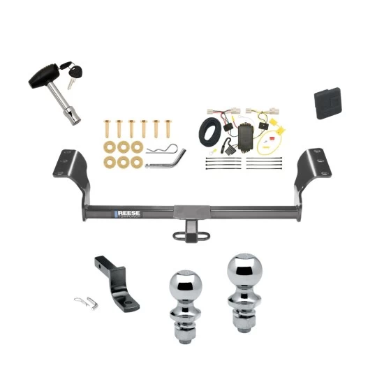 Reese Trailer Tow Hitch For 09-14 Toyota Matrix 09-10 Pontiac Vibe Exc GT Deluxe Package Wiring 2" and 1-7/8" Ball and Lock