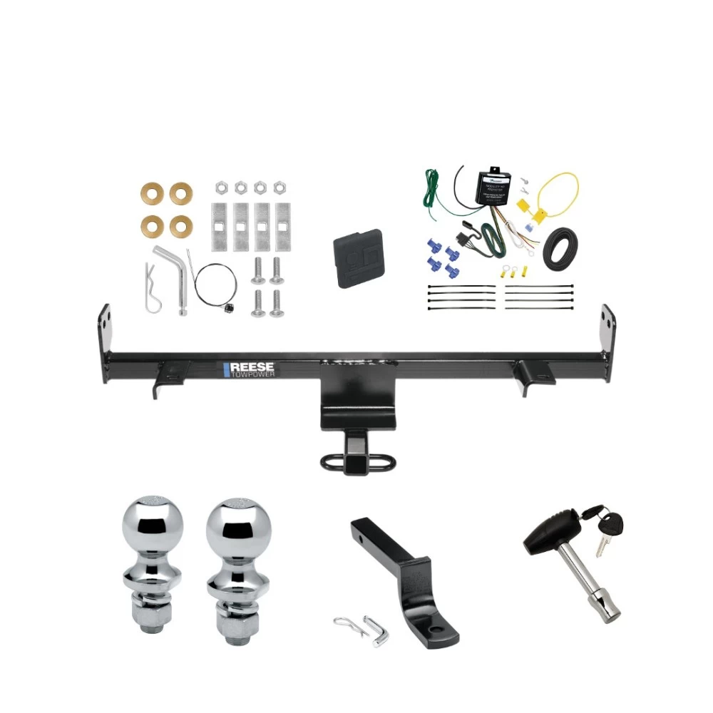 Reese Trailer Tow Hitch For 04-09 Mazda 3 All Models Deluxe Package Wiring 2" and 1-7/8" Ball and Lock