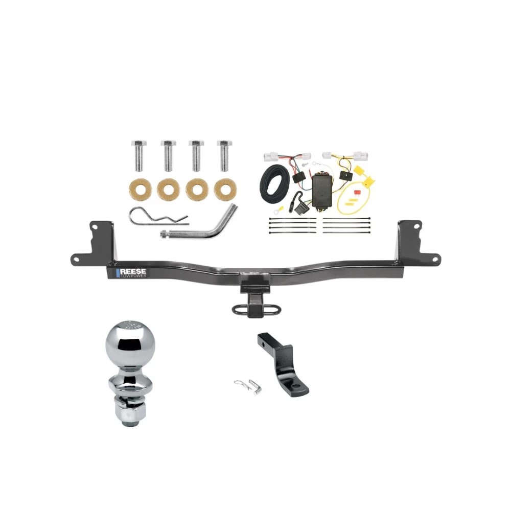 Reese Trailer Tow Hitch For 07-11 Toyota Yaris Sedan Complete Package w/ Wiring Draw Bar and 2" Ball