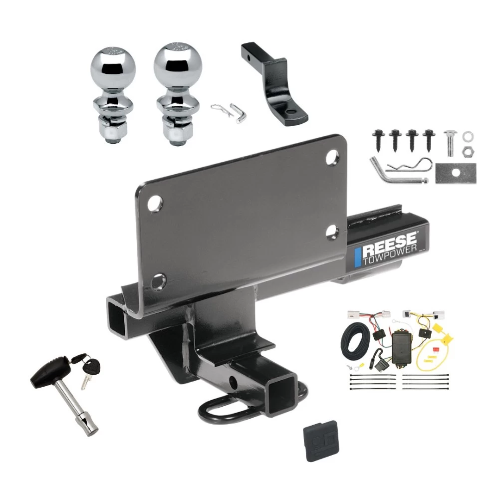 Reese Trailer Tow Hitch For 07-08 INFINITI G35 09-13 G37 Deluxe Package Wiring 2" and 1-7/8" Ball and Lock
