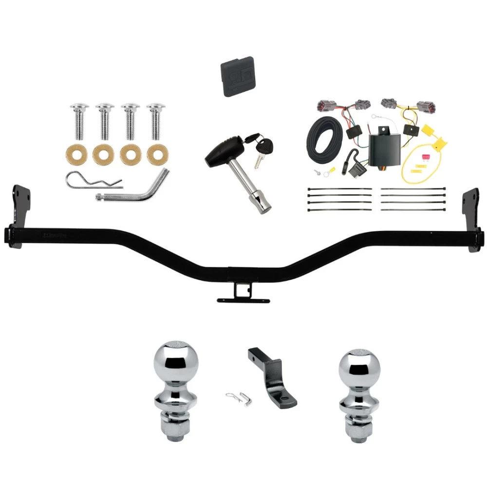Reese Trailer Tow Hitch For 10-13 KIA Soul w/o LED Taillights Deluxe Package Wiring 2" and 1-7/8" Ball and Lock