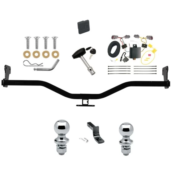 Reese Trailer Tow Hitch For 10-13 KIA Soul w/ LED Taillights Deluxe Package Wiring 2" and 1-7/8" Ball and Lock