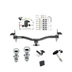 Reese Trailer Tow Hitch For 10-13 Mazda 3 Sedan w/o LED Taillights Deluxe Package Wiring 2" and 1-7/8" Ball and Lock