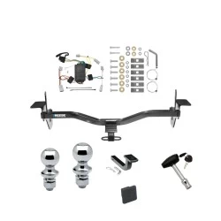 Reese Trailer Tow Hitch For 10-13 Mazda 3 Sedan w/o LED Taillights Deluxe Package Wiring 2" and 1-7/8" Ball and Lock