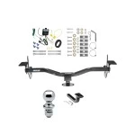 Reese Trailer Tow Hitch For 10-13 Mazda 3 Sedan w/ LED Taillights Complete Package w/ Wiring Draw Bar and 1-7/8" Ball