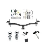 Reese Trailer Tow Hitch For 10-13 Mazda 3 Sedan w/ LED Taillights Deluxe Package Wiring 2" and 1-7/8" Ball and Lock