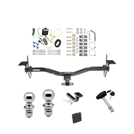 Reese Trailer Tow Hitch For 10-13 Mazda 3 Sedan w/ LED Taillights Deluxe Package Wiring 2" and 1-7/8" Ball and Lock