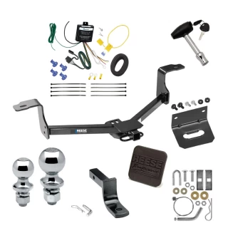 Ultimate Tow Package For 13-15 Honda Accord Sedan Trailer Hitch w/ Wiring Draw-Bar Dual 2" and 1-7/8" Ball Lock Bracket Cover 1-1/4" Receiver