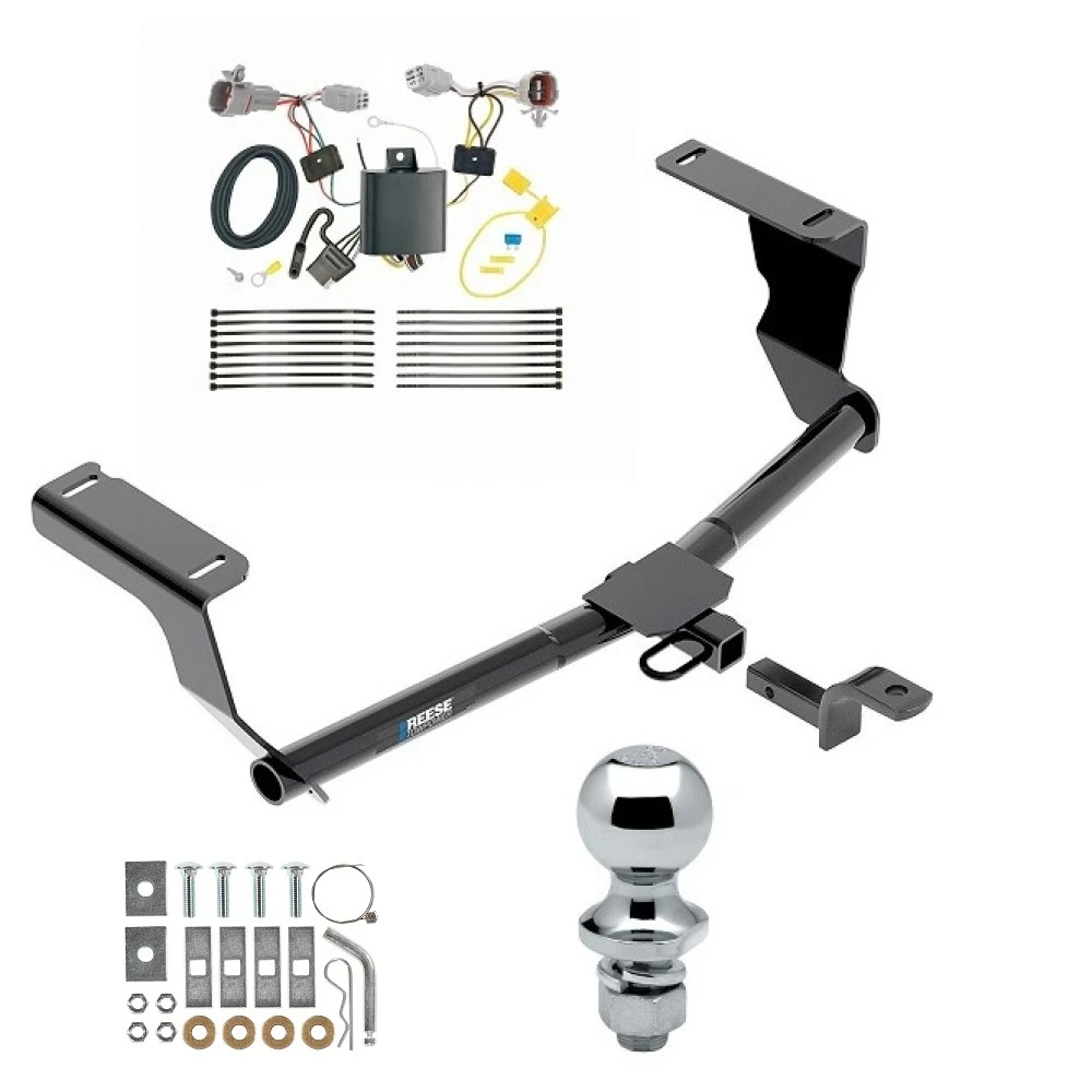 Reese Trailer Tow Hitch For 17-23 Subaru Impreza 5 Dr. Wagon single exhaust Complete Package w/ Wiring Draw Bar and 1-7/8" Ball