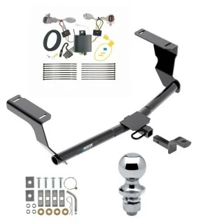 Reese Trailer Tow Hitch For 17-23 Subaru Impreza 5 Dr. Wagon single exhaust Complete Package w/ Wiring Draw Bar and 1-7/8" Ball