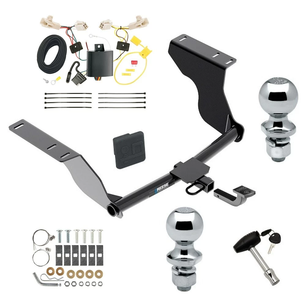 Reese Trailer Tow Hitch For 17-23 Subaru Impreza 4 Dr. Sedan Deluxe Package Wiring 2" and 1-7/8" Ball and Lock