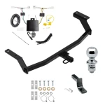 Reese Trailer Tow Hitch For 19-26 Mazda 3 Hatchback Complete Package w/ Wiring Draw Bar and 1-7/8" Ball