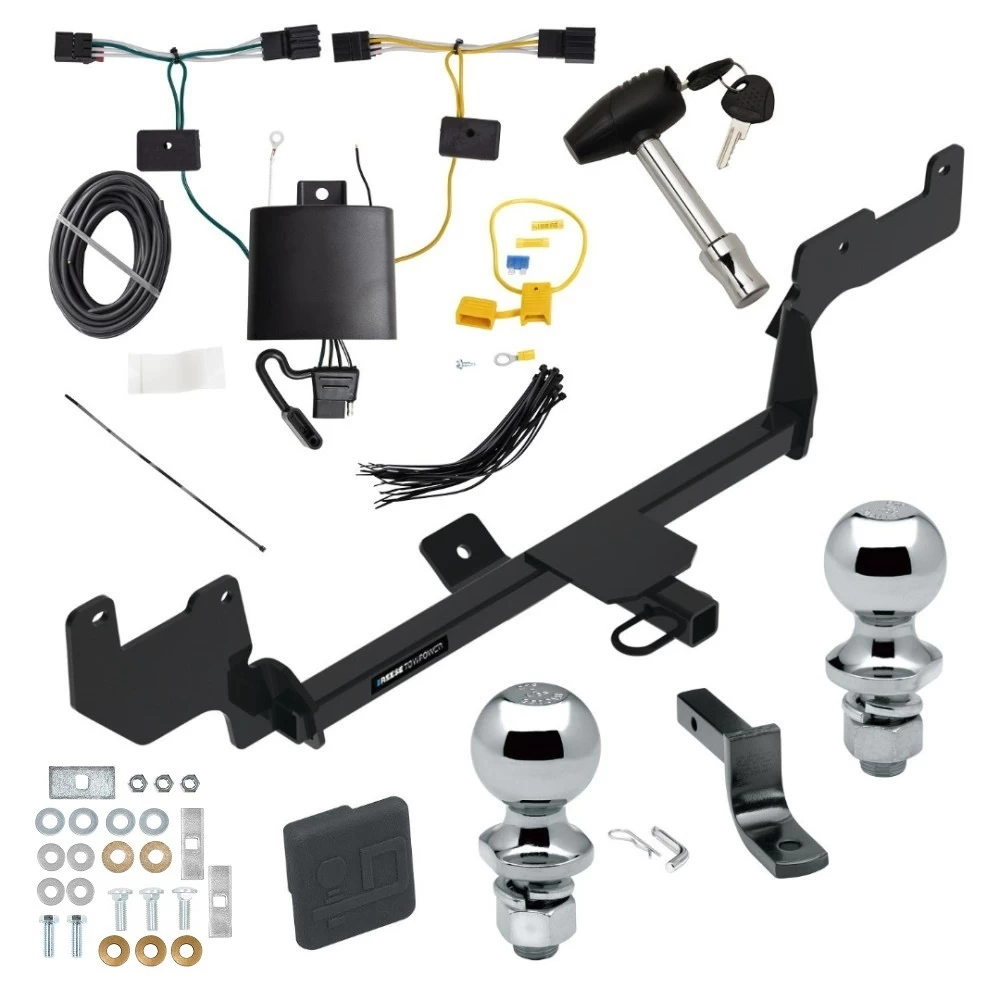 Reese Trailer Tow Hitch For 20-23 Hyundai Venue Deluxe Package Wiring 2" and 1-7/8" Ball and Lock