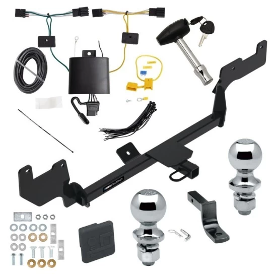 Reese Trailer Tow Hitch For 20-23 Hyundai Venue Deluxe Package Wiring 2" and 1-7/8" Ball and Lock