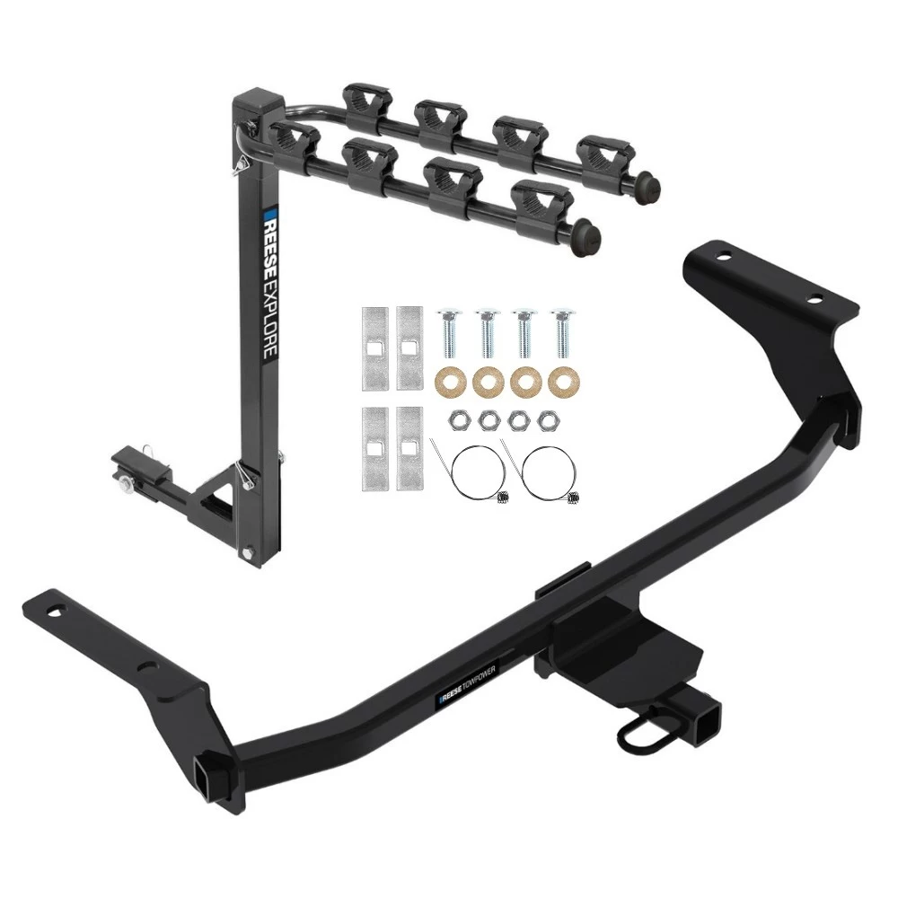 Reese Trailer Tow Hitch For 20-23 Mazda CX-30 without Factory Towable Bumper tilt away adult or child arms fold down carrier