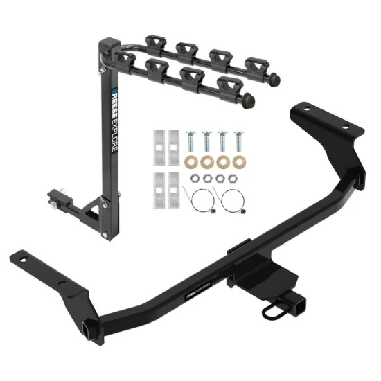 Reese Trailer Tow Hitch For 20-23 Mazda CX-30 without Factory Towable Bumper tilt away adult or child arms fold down carrier