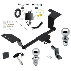 Reese Trailer Tow Hitch For 19-24 KIA Forte (Excluding GT) Deluxe Package Wiring 2" and 1-7/8" Ball and Lock