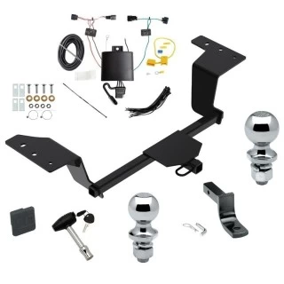 Reese Trailer Tow Hitch For 19-24 KIA Forte (Excluding GT) Deluxe Package Wiring 2" and 1-7/8" Ball and Lock