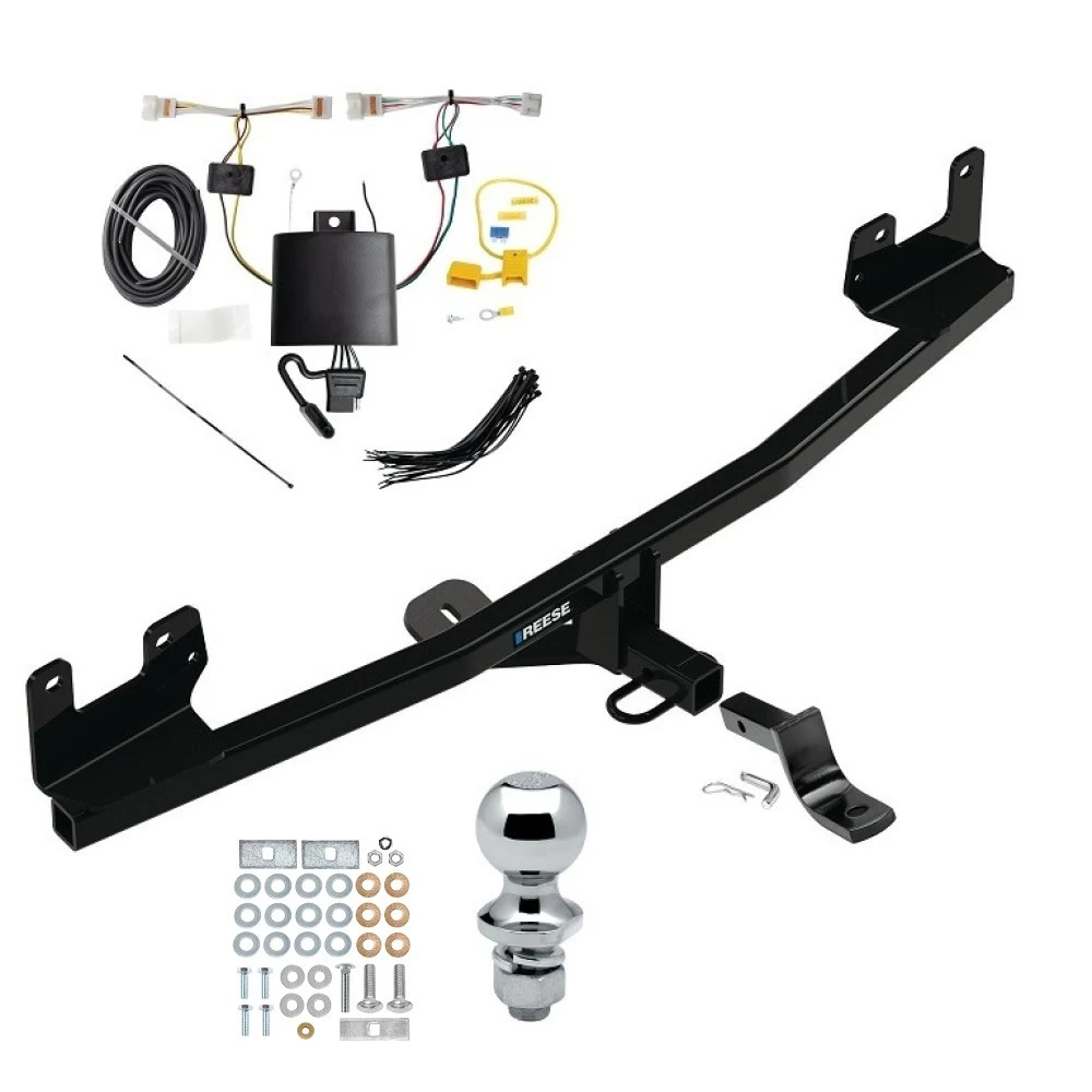 Reese Trailer Tow Hitch For 21-23 KIA Rio Hatchback Complete Package w/ Wiring Draw Bar and 2" Ball