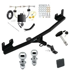 Reese Trailer Tow Hitch For 21-23 KIA Rio Hatchback Deluxe Package Wiring 2" and 1-7/8" Ball and Lock