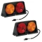 Wesbar Dual Left and Right Agricultural Tail Light Kit Red Amber with 3-Wire Plug