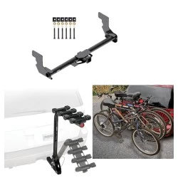 Trailer Hitch w/ 4 Bike Rack For 16-23 Mercedes Metris Approved for Recreational & Offroad Use Carrier for Adult Woman or Child Bicycles Foldable