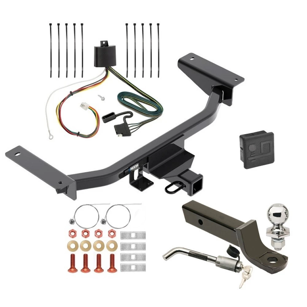 Reese Trailer Tow Hitch For 16-23 Mazda CX-9 All Models Deluxe Package Wiring 2" Ball Mount and Lock