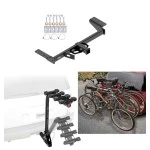 Trailer Hitch w/ 4 Bike Rack For 17-26 Cadillac XT5 Except Platinum Approved for Recreational & Offroad Use Carrier for Adult Woman or Child Bicycles Foldable