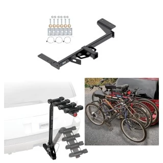 Trailer Hitch w/ 4 Bike Rack For 17-26 Cadillac XT5 Except Platinum Approved for Recreational & Offroad Use Carrier for Adult Woman or Child Bicycles Foldable