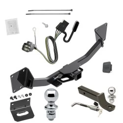 Ultimate Tow Package For 17-23 GMC Acadia 19-26 Chevrolet Blazer Trailer Hitch w/ Wiring 2" Drop Mount Dual 2" and 1-7/8" Ball Lock Bracket Cover 2" Receiver Reese