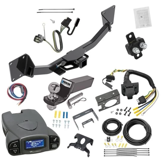 Trailer Hitch Tow Package Prodigy P3 Brake Control For 17-23 GMC Acadia 19-26 Chevrolet Blazer w/ 7-Way RV Wiring 2" Drop Mount 2" Ball Class 3 2" Receiver Reese Tekonsha