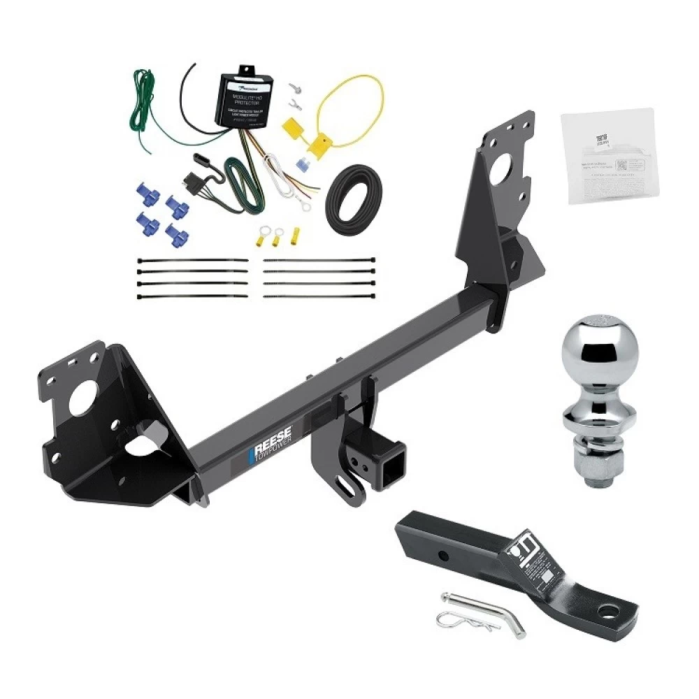 Reese Trailer Tow Hitch For 17-25 Audi Q7 All Models 2" Receiver Complete Package w/ Wiring and 1-7/8" Ball