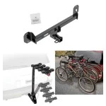 Trailer Hitch w/ 4 Bike Rack For 16-22 Mercedes GLC300 Approved for Recreational & Offroad Use Carrier for Adult Woman or Child Bicycles Foldable