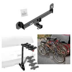 Trailer Hitch w/ 4 Bike Rack For 16-22 Mercedes GLC300 Approved for Recreational & Offroad Use Carrier for Adult Woman or Child Bicycles Foldable
