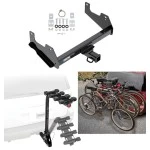 Trailer Hitch w/ 4 Bike Rack For 15-25 Ford F-150 17-25 Raptor w/ OEM Hitch Approved for Recreational & Offroad Use Carrier for Adult Woman or Child Bicycles Foldable