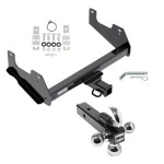Reese Trailer Tow Hitch Receiver For 15-23 Ford F-150 w/Tri-Ball Triple Ball 1-7/8" 2" 2-5/16"