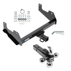 Reese Trailer Tow Hitch Receiver For 15-25 Ford F-150 17-25 Raptor w/ OEM Hitch w/Tri-Ball Triple Ball 1-7/8" 2" 2-5/16"