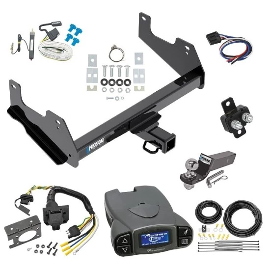 Trailer Hitch Tow Package Prodigy P3 Brake Control For 15-25 Ford F-150 17-25 F-150 Raptor w/ 7-Way RV Wiring 2" Drop Mount 2" Ball Class 4 2" Receiver Reese Tekonsha