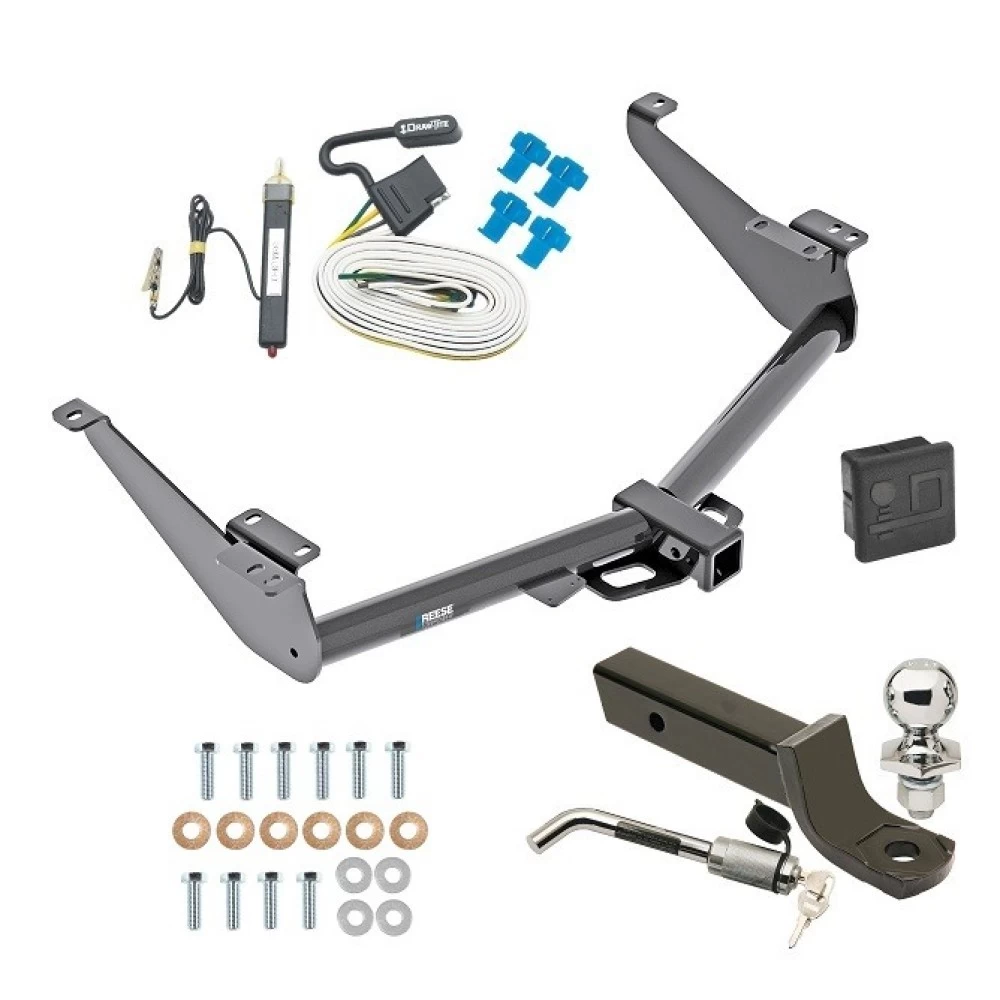 Reese Trailer Tow Hitch For 17-24 Nissan Titan Deluxe Package Wiring 2" Ball Mount and Lock