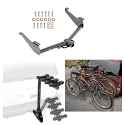 Trailer Hitch w/ 4 Bike Rack For 17-24 Nissan TITAN Except XD Trims Approved for Recreational & Offroad Use Carrier for Adult Woman or Child Bicycles Foldable