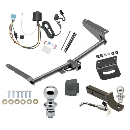 Ultimate Tow Package For 18-24 Honda Odyssey Trailer Hitch w/ Wiring 2" Drop Mount Dual 2" and 1-7/8" Ball Lock Bracket Cover 2" Receiver Reese