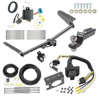 Trailer Hitch Tow Package w/ 7-Way RV Wiring For 18-23 Honda Odyssey w/ 2" Drop Mount 2" Ball Class 3 2" Receiver Reese