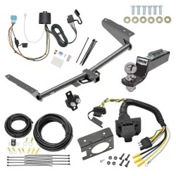 Trailer Hitch Tow Package w/ 7-Way RV Wiring For 18-26 Honda Odyssey w/ Fuse Provisions w/ 2" Drop Mount 2" Ball Class 3 2" Receiver Reese