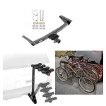 Trailer Hitch w/ 4 Bike Rack For 18-19 VW Atlas 20-26 Except Cross Sport Approved for Recreational & Offroad Use Carrier for Adult Woman or Child Bicycles Foldable