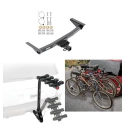 Trailer Hitch w/ 4 Bike Rack For 18-19 VW Atlas 20-26 Except Cross Sport Approved for Recreational & Offroad Use Carrier for Adult Woman or Child Bicycles Foldable
