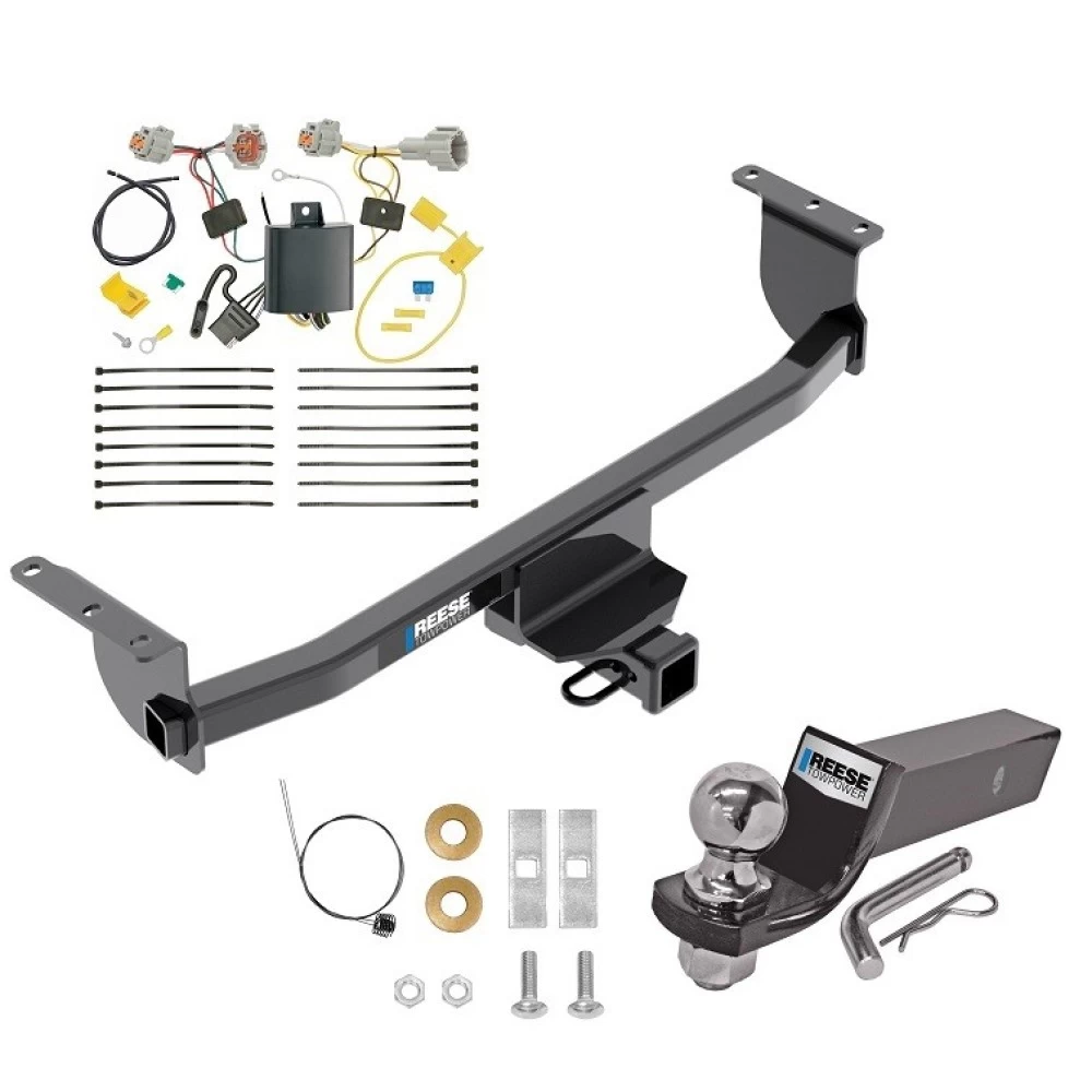 Tow Package For 17-19 Nissan Rogue Sport All Models Trailer Hitch w/ Wiring 2" Drop Mount 2" Ball 2" Receiver Reese