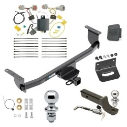 Ultimate Tow Package For 17-19 Nissan Rogue Sport All Models Trailer Hitch w/ Wiring 2" Drop Mount Dual 2" and 1-7/8" Ball Lock Bracket Cover 2" Receiver Reese